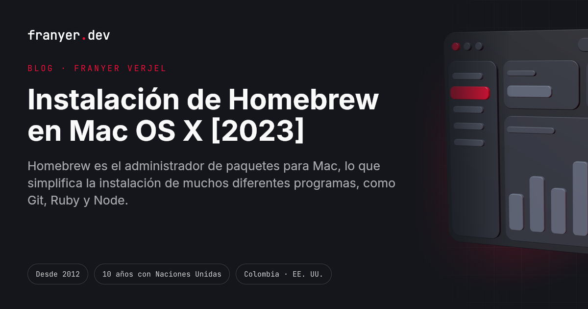 Instalación de Homebrew en Mac OS X [2023]